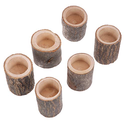 GLEAVI 6 Stück Rustikale Holz Teelichthalter Teiliges Kreative Baumstamm Kerzenständer Handgefertigte Deko für Hochzeiten Partys und Zuhause Pflanzengefäß Geeignet GLEAVI 6 Stück Rustikale Holz Teelichthalter Teiliges Kreative Baumstamm Kerzenständer Handgefertigte Deko für Hochzeiten Partys und Zuhause Pflanzengefäß Geeignet von GLEAVI