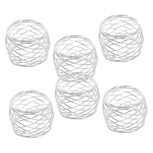 GLEAVI 6 Stück Teiliges Metallringe für Servietten Runde Drahtgitter-Designs Vielseitig für Bankett Hochzeit Weihnachtsdinner Stilvolle Tischdeko Geeignet für Zuhause und Restaurant von GLEAVI