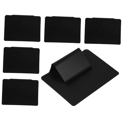 GLEAVI 6 Stück Teiliges Mini Kreidetafel Wiederbeschreibbare Schwarze Preisschilder Multifunktional für Restaurant Bäckerei Party Kleine Tafeln zum Aufhängen Stabile Langlebige von GLEAVI