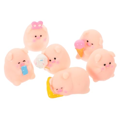 GLEAVI 6 Stück Teiliges Miniatur Schwein Figuren aus Harz Kleine Niedliche Schweinchen Dekoration für Schreibtisch Büro Geschenkidee Farm Tier Ornamente GLEAVI 6 Stück Teiliges Miniatur Schwein Figuren aus Harz Kleine Niedliche Schweinchen Dekoration für Schreibtisch Büro Geschenkidee Farm Tier Ornamente von GLEAVI