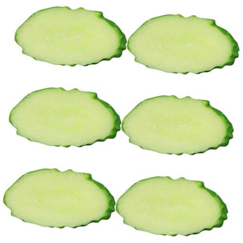 GLEAVI 6 Stück Teiliges Realistische Gurkenmodelle Täuschend Echte Gemüse Slices für Dekoration Lehrzwecke und Vitrinen aus Robustem Leicht zu Reinigen GLEAVI 6 Stück Teiliges Realistische Gurkenmodelle Täuschend Echte Gemüse Slices für Dekoration Lehrzwecke und Vitrinen aus Robustem Leicht zu Reinigen von GLEAVI