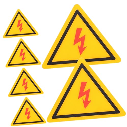 GLEAVI 6 Stück Teiliges Selbstklebender Hochspannungs Warnaufkleber aus PC Material Ölbeständig Reflektierend Dreieckige Elektrische Sicherheitsetiketten für Industrie Schutz vor GLEAVI 6 Stück Teiliges Selbstklebender Hochspannungs Warnaufkleber aus PC Material Ölbeständig Reflektierend Dreieckige Elektrische Sicherheitsetiketten für Industrie Schutz vor von GLEAVI