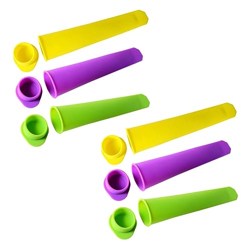 GLEAVI 6 Stück Teiliges Silikon Eisformen mit Deckel Multifunktionale Popsicle Formen für DIY Eiscreme zu Hause Grün Gelb Sommerliche Eiscreme Werkzeuge GLEAVI 6 Stück Teiliges Silikon Eisformen mit Deckel Multifunktionale Popsicle Formen für DIY Eiscreme zu Hause Grün Gelb Sommerliche Eiscreme Werkzeuge von GLEAVI