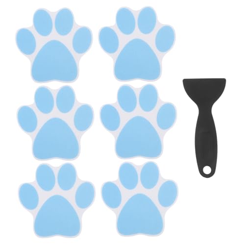 GLEAVI 6 Stück Teiliges rutschfeste Badewannen Aufkleber mit Hundepfoten Design Selbstklebend Rutschhemmend Wasserfest für Kinderbadewannen Duschen Badezimmerböden und Poolränder von GLEAVI