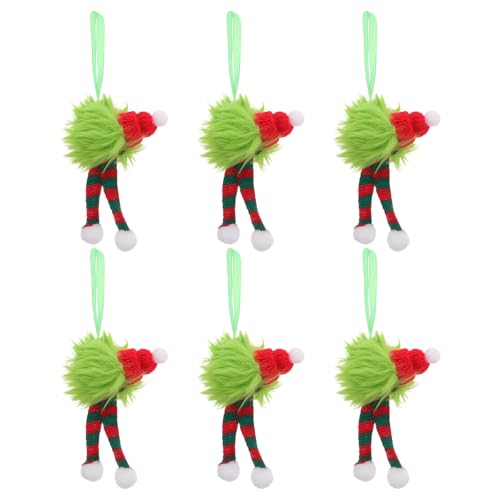 GLEAVI 6 Stück Weihnachtsbaum-Aufhänger: Pompom-Ball-Ornamente mit gestreiftem Schal und Weihnachtsmannmütze – Flauschige Weihnachts-Plüsch-Dekorationen für Festliche Partys GLEAVI 6 Stück Weihnachtsbaum-Aufhänger: Pompom-Ball-Ornamente mit gestreiftem Schal und Weihnachtsmannmütze – Flauschige Weihnachts-Plüsch-Dekorationen für Festliche Partys von GLEAVI