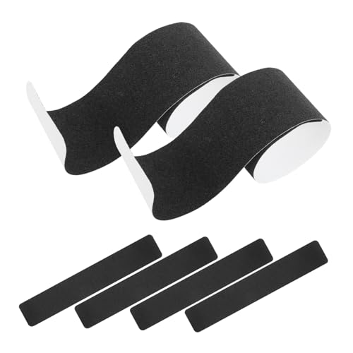 GLEAVI 6stücke -klebeband Für Treppen Rutschfeste Aufkleber Für Außenbereich Strapazierfähiges Schleifband Selbstklebende Treppenstreifen Schwarz Einfach Anzuwenden Verbesserte von GLEAVI