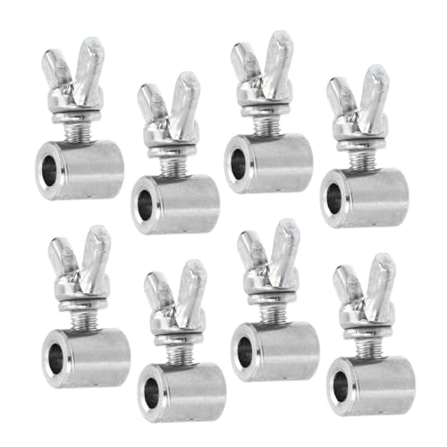 GLEAVI 8 Stück Teiliges Edelstahl Drahtseilklemmen mit Hand schraubverschluss für Stahlseile Rostfrei Einfache Montage Hohe Reibung für Sicheren Halt bei Bau Schifffahrt und GLEAVI 8 Stück Teiliges Edelstahl Drahtseilklemmen mit Hand schraubverschluss für Stahlseile Rostfrei Einfache Montage Hohe Reibung für Sicheren Halt bei Bau Schifffahrt und von GLEAVI