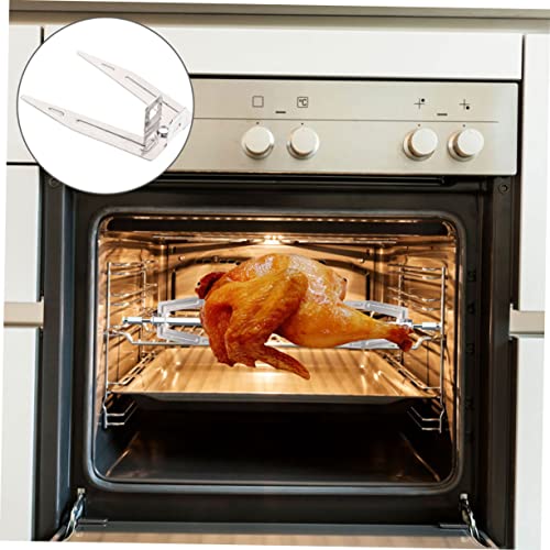 GLEAVI 8 Stück Teiliges Edelstahl Rotierende Fleischgabeln für Grill und Airfryer Zubehör für Ofen und Bbq Vielseitige Hähnchen Fleischspieße zum Gleichmäßigen Garen Beim Camping und von GLEAVI