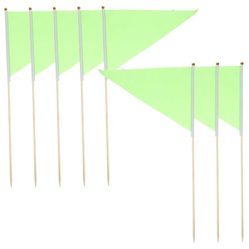 GLEAVI 8 Stück Teiliges Grüne Dreieckige Markierungsflaggen mit Robusten Stangen Leuchtend Sichtbar für Garten Wiese Baustelle und Outdoor markierungen GLEAVI 8 Stück Teiliges Grüne Dreieckige Markierungsflaggen mit Robusten Stangen Leuchtend Sichtbar für Garten Wiese Baustelle und Outdoor markierungen von GLEAVI