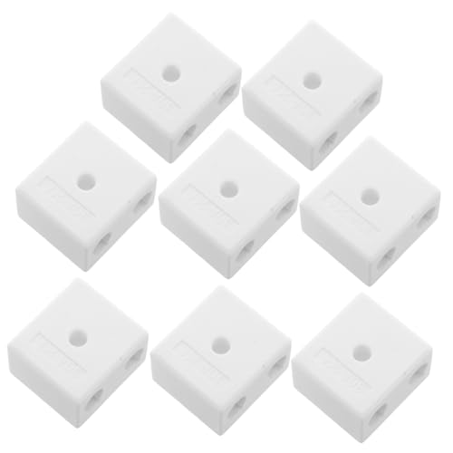 GLEAVI 8 Stück Teiliges Hochtemperatur keramik klemmenblock Elektrischer Drahtverbinder für Heimprojekte Kompakte Hitzebeständige Anschlussklemmen aus Keramik von GLEAVI