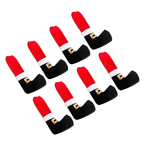 GLEAVI 8 Stück Teiliges Set Weihnachts Tisch und Stuhlbeinsocken Cartoon Weiche Möbelbezüge für Kratzschutz Fliesen und Vinyl rutschfest Fest Sitzend Dekorative Weihnachtsdeko für von GLEAVI