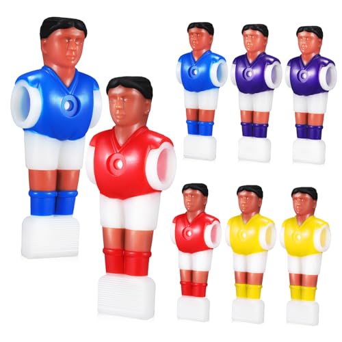 GLEAVI 8 Stück Teiliges Tischkicker Spielfiguren aus Hochwertigem Resin Ergonomisch Geformt für Präzise Ballkontrolle Robust und Kompatibel mit Standard fußballspielstangen als von GLEAVI