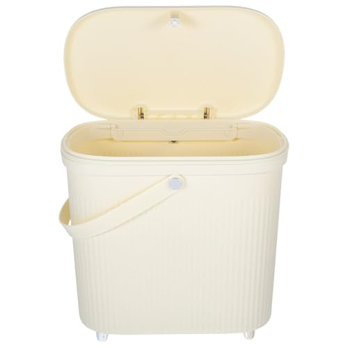 GLEAVI Abfalleimer mit Deckel Eleganter Kleiner Müllbehälter für Badezimmer und Küche für Enge Räume Weiß Praktisch und für GLEAVI Abfalleimer mit Deckel Eleganter Kleiner Müllbehälter für Badezimmer und Küche für Enge Räume Weiß Praktisch und für von GLEAVI