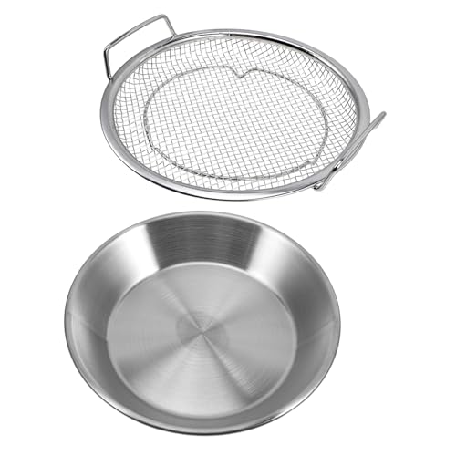 GLEAVI Ablaufnetz Für Snackteller Aus Edelstahlteller Für Lebensmittelaufbewahrung Frittiertablett Mit Filter Für Öl Und Snacks GLEAVI Ablaufnetz Für Snackteller Aus Edelstahlteller Für Lebensmittelaufbewahrung Frittiertablett Mit Filter Für Öl Und Snacks von GLEAVI