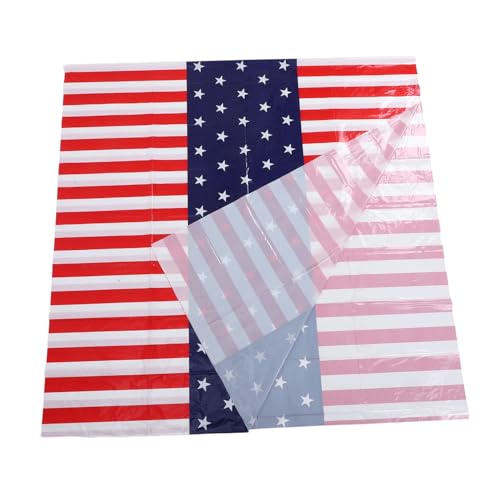 GLEAVI Abwaschbare PE Tischdecke Amerikanische Flagge mit Lebendigem Stern und Streifenmuster für Unabhängigkeitstag Partydekoration Vielseitig für Dessert und Partytische GLEAVI Abwaschbare PE Tischdecke Amerikanische Flagge mit Lebendigem Stern und Streifenmuster für Unabhängigkeitstag Partydekoration Vielseitig für Dessert und Partytische von GLEAVI