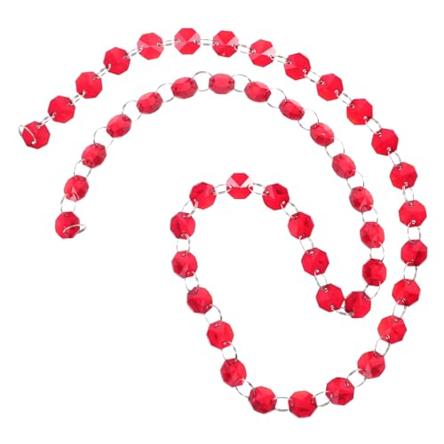 GLEAVI Achteckiger Perlenvorhang Wanddekoration hängende Kronleuchter-Edelsteinperlenkette Ornamente Pastell hängender Perlenstrang hängende Perlenkette Glasperlenkette Metall rot GLEAVI Achteckiger Perlenvorhang Wanddekoration hängende Kronleuchter-Edelsteinperlenkette Ornamente Pastell hängender Perlenstrang hängende Perlenkette Glasperlenkette Metall rot von GLEAVI