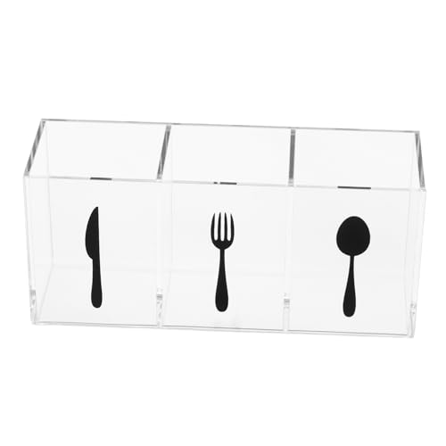 GLEAVI Acryl Besteck Organizer Transparenter Acryl Besteck Organizer – Transparente Utensilienbox Für Die Küchenarbeitsplatte Für Messer Löffel Und von GLEAVI