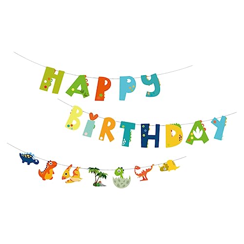 GLEAVI Adorable Dinosaurier Geburtstagsgirlande Banner Bunte Partydeko für Mädchen und Jungen Dinosaurier Motto Geburtstagsdeko für Kindergeburtstag Teiliges Fröhliche Feierdekoration GLEAVI Adorable Dinosaurier Geburtstagsgirlande Banner Bunte Partydeko für Mädchen und Jungen Dinosaurier Motto Geburtstagsdeko für Kindergeburtstag Teiliges Fröhliche Feierdekoration von GLEAVI