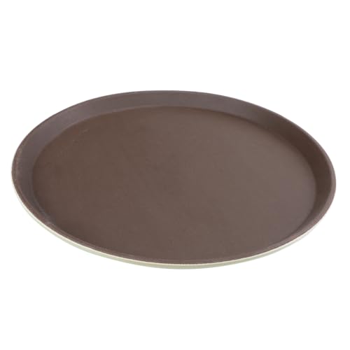 GLEAVI Anti-Schlupf-Tablett Kaffee Dessert-Service-Tablett Tabletts Essenstablett Tee-Tablett Abendessen tablett Snack-Tablett rundes Serviertablett Brown GLEAVI Anti-Schlupf-Tablett Kaffee Dessert-Service-Tablett Tabletts Essenstablett Tee-Tablett Abendessen tablett Snack-Tablett rundes Serviertablett Brown von GLEAVI