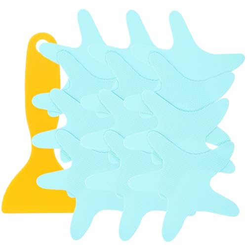 GLEAVI Anti rutsch Badewannenaufkleber Cartoon Seestern Design Blau rutschfeste Peva Sticker für Badewanne und Dusche mit Hoher Klebkraft zur im Badezimmer von GLEAVI