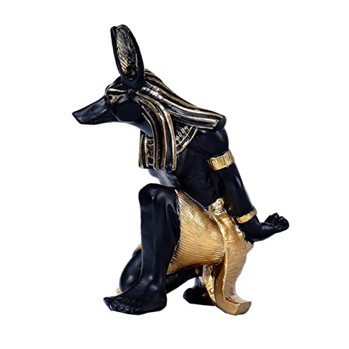 GLEAVI Anubis Hund Weinständer Resin Weinflaschenhalter Skulptur Weinregal Dekoration für Haushalt Bar Tisch Organizer von GLEAVI
