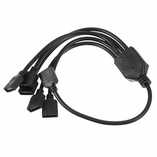 GLEAVI Argb 5-Wege Led Splitterkabel 4pin Für RGB Lüfter Und Led Streifen Adressierbare Verlängerung Installieren Kompatibel Mit Gängigen RGB Controllern Flexibles Design von GLEAVI