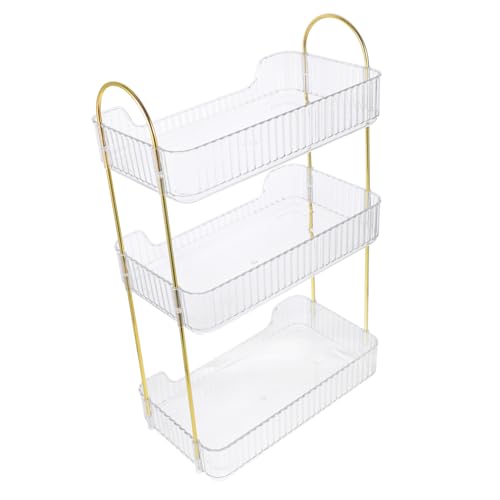 GLEAVI Badezimmer-Aufbewahrungsregal Badezimmerregale mit Hautpflege Tabletts Schalter Badezimmer-Arbeitsplatten-Organizer Aufsatz-Bad-Organizer Hausbedarf das Haustier von GLEAVI