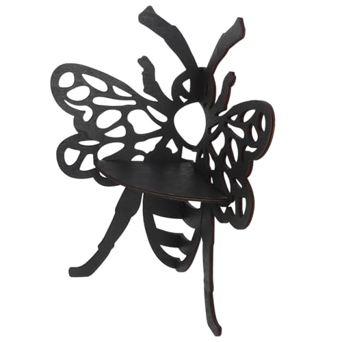 GLEAVI Bienen Eckregal aus Holz Schwebendes Wandregal Dekoratives Eckregal für Pflanzen Schlafzimmer und Wohnzimmer und Langlebig Lösung für Leere Ecken von GLEAVI
