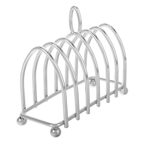 GLEAVI Stainless Steel Toast Rack Für Scheiben Praktischer Frühstücksständer Mit Kugelfüßen Und Griff Für Buffet Restaurant Und Zuhause Vielseitige Halterung Für Sandwiches Toast GLEAVI Stainless Steel Toast Rack Für Scheiben Praktischer Frühstücksständer Mit Kugelfüßen Und Griff Für Buffet Restaurant Und Zuhause Vielseitige Halterung Für Sandwiches Toast von GLEAVI