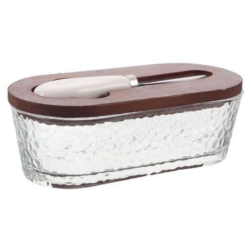 GLEAVI Butterdose mit Deckel: Butterdose aus Glas mit Deckel und Streichmesser – Käseaufbewahrungsbehälter für den Kühlschrank – luftdichter Käsebehälter für die Theke GLEAVI Butterdose mit Deckel: Butterdose aus Glas mit Deckel und Streichmesser – Käseaufbewahrungsbehälter für den Kühlschrank – luftdichter Käsebehälter für die Theke von GLEAVI