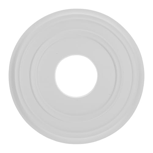 GLEAVI Deckenventilator-Abdeckplatte: 32 cm rundes PU-Deckenmedaillon für Ventilatoren und Leuchten – dekoratives weißes PU-Lichtabdeckungsmedaillon für die Dekoration von Wohnzimmer und GLEAVI Deckenventilator-Abdeckplatte: 32 cm rundes PU-Deckenmedaillon für Ventilatoren und Leuchten – dekoratives weißes PU-Lichtabdeckungsmedaillon für die Dekoration von Wohnzimmer und von GLEAVI