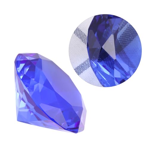 GLEAVI Dekorativer Kristall Diamant in Blau Künstlicher Schmuck für Hochzeit Brautparty Zuhause Künstliche Diamanten Deko Gastgeschenk und Tortenaufleger von GLEAVI
