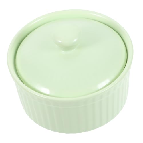 GLEAVI Dessert-Schüssel mit Deckel Geschirr für Backofen Auflaufgericht Servierschalen mit Deckel Mini -Schalen Mikrowelle Dessert-Serviergeschirr kleine Servierschüssel Geleeschale Grün von GLEAVI