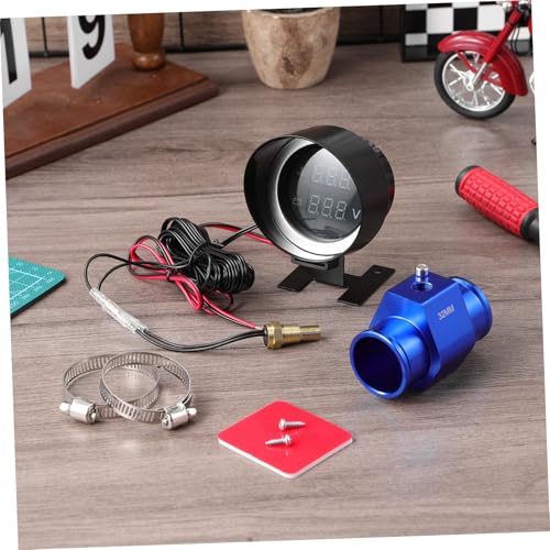 GLEAVI Digitales Auto Wasser Temperatur Spannungsmessgerät mit Adapter Vielseitig Kompatibel für Pkw Lkw Motorräder Einfache Installation Mehrfach Überwachung für von GLEAVI