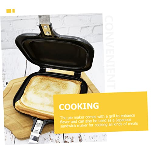 GLEAVI Doppelseitiger Sandwichmaker Antihaft Bratpfanne Frühstücksbräter Ergonomischer Griff Leicht Zu Reinigen Für Brot Toast Omelette von GLEAVI