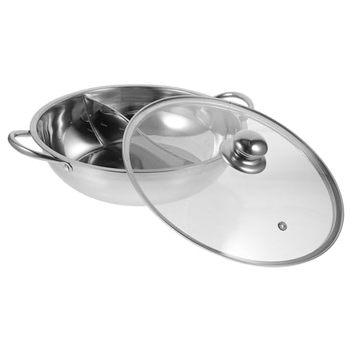 GLEAVI Hotpot mit Trennwand Verdickter Suppentopf Unterteilter Hot Pot für Zuhause Praktischer Kochtopf für Zwei Geschmäcker Leicht zu Reinigen und Wiederverwendbar GLEAVI Hotpot mit Trennwand Verdickter Suppentopf Unterteilter Hot Pot für Zuhause Praktischer Kochtopf für Zwei Geschmäcker Leicht zu Reinigen und Wiederverwendbar von GLEAVI