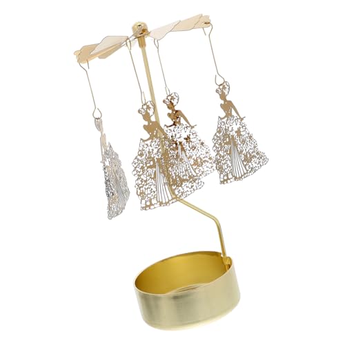 GLEAVI Drehbarer Metall-teelichthalter Karussell mit Prinzessin-Motiv Stabiler Metall-kerzenständer Romantisches für Valentinstag Tischdeko für Festlichkeiten und Romantische Abende GLEAVI Drehbarer Metall-teelichthalter Karussell mit Prinzessin-Motiv Stabiler Metall-kerzenständer Romantisches für Valentinstag Tischdeko für Festlichkeiten und Romantische Abende von GLEAVI
