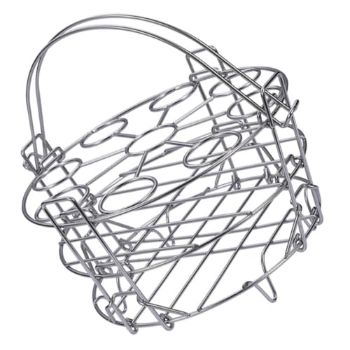 GLEAVI Edelstahl Dampfgestell mit Mehrfach eierhalter Hitzebeständiges Dampfregal für Küche und Gastronomie Vielseitiges Steamer Rack für Gemüse Fisch und Eier Platzsparend und Robust von GLEAVI