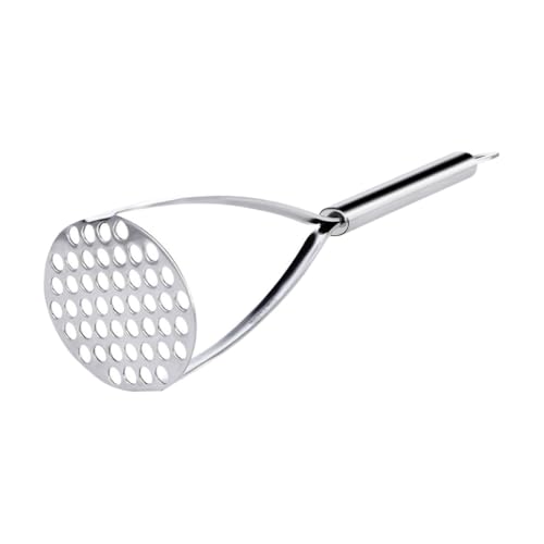 GLEAVI Edelstahl Kartoffelpresse Kartoffelstampfer mit Ergonomischem Griff Rostfrei Spülmaschinengeeignet für Kartoffelpüree Gemüsepressen Küchengerät mit Aufhängehilfe von GLEAVI