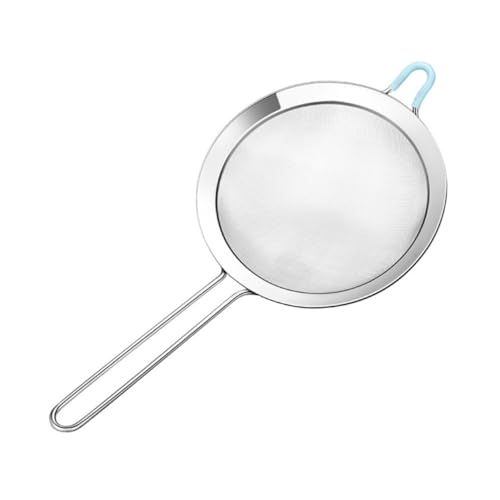 GLEAVI Edelstahl Mehlsieb Feinmaschiges Küchensieb Mehlsieb für Feines Filtern von Mehl Puderzucker Backen und Kochen Leichter Tragbarer Edelstahl feinsieb für Haushalt und Küche von GLEAVI