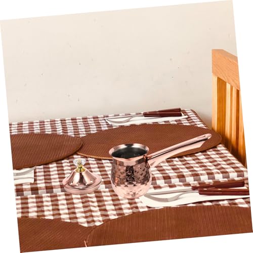 GLEAVI Edelstahl Milchaufschäumer Kaffeekanne Handgriff Langlebig Rostfrei Spülmaschinengeeignet für Haushalt und Teezubereitung Rosa Gold von GLEAVI