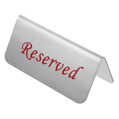 GLEAVI Edelstahl Reserved Seating Schild Doppelseitig Modern für Restaurant Hochzeit Konferenz Tisch Dekoration Stilvoll und Langlebig Organisierte Sitzplatzreservierung von GLEAVI