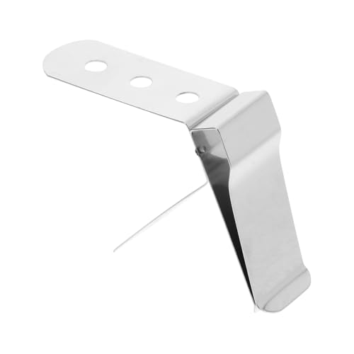 GLEAVI Edelstahl Thermometer Clip Halter für Temperaturfühler Stabiler und Rostfreier Küchenthermometer Halter Praktischer Temperaturfühler Clip für Grill Milch und Flüssigkeiten Silber von GLEAVI