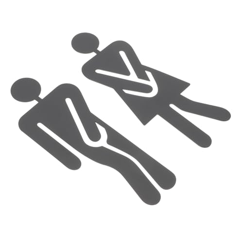 GLEAVI Edelstahl Toilettenschild Schwarz Langlebiges Wc Hinweisschild für Damen und Herren Robustes Türschild mit Feiner Verarbeitung Geeignet für Hotels Restaurants und GLEAVI Edelstahl Toilettenschild Schwarz Langlebiges Wc Hinweisschild für Damen und Herren Robustes Türschild mit Feiner Verarbeitung Geeignet für Hotels Restaurants und von GLEAVI