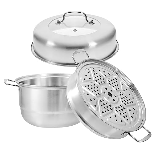 GLEAVI Einstellbarer Dampfgarer aus mit Deckel Stöckiger Dampftopf für Gemüse Reis Fisch und Kompatibel mit Allen Herdarten Ergonomischer Griff Schnelles Erhitzen GLEAVI Einstellbarer Dampfgarer aus mit Deckel Stöckiger Dampftopf für Gemüse Reis Fisch und Kompatibel mit Allen Herdarten Ergonomischer Griff Schnelles Erhitzen von GLEAVI