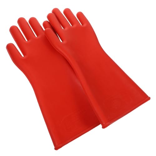 GLEAVI Elektrikerhandschuhe Hochspannung Rote Gummi Isolierhandschuhe Leicht Flexible Arbeitshandschuhe Für Innen Und Außenbereiche Ergonomisch Komfortabel Und Langlebig von GLEAVI
