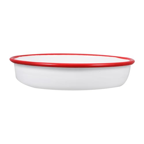 GLEAVI Emaille Servierteller Retro Design Multifunktional für Snacks Desserts Sicher und Gesund Feste und Familienfeiern von GLEAVI