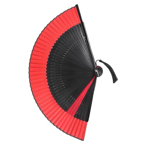 GLEAVI Faltbarer Handfächer Chinesischer Vintage Fächer aus Lackiertem Holz Leicht Tragbar und Robust für Tanz Hochzeit Party und Dekoration Eleganter Faltbarer Handventilator für Damen von GLEAVI