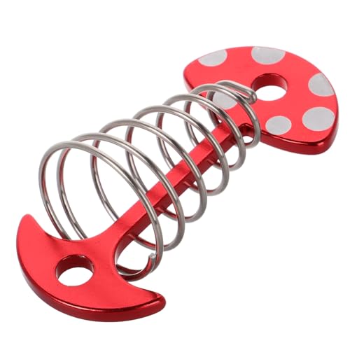 GLEAVI Fischgrätennagel sturmleine zeltzubehör Zeltverspannung Zeltschnurspanner Zeltspanner Schnallen für Zeltschnüre verschleißfester Seilspanner Zeltbefestigungsschnallen Metall rot von GLEAVI