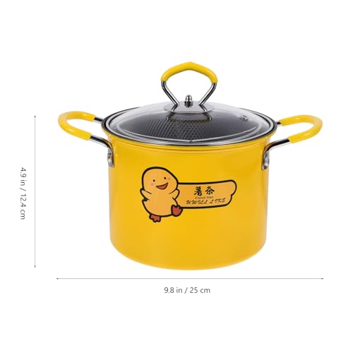 GLEAVI Fritteuse mit Edelstahl frittierkorb Hitzebeständigem Haushalt frittiertopf Antihaftbeschichtet mit Langem Griff für Pommes Fisch Gemüse Vielseitig für Küche und Babybrei GLEAVI Fritteuse mit Edelstahl frittierkorb Hitzebeständigem Haushalt frittiertopf Antihaftbeschichtet mit Langem Griff für Pommes Fisch Gemüse Vielseitig für Küche und Babybrei von GLEAVI